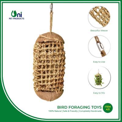 Seagrass bird foraging toys
