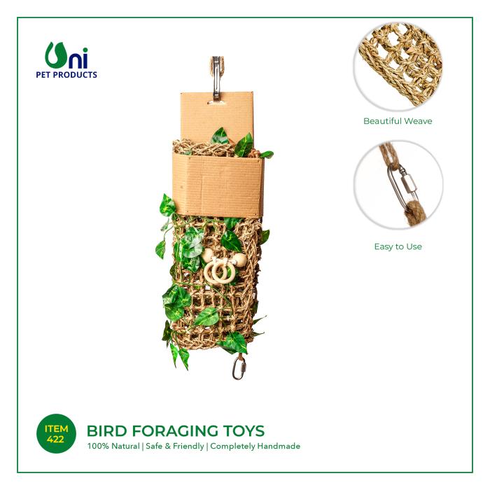 Seagrass bird foraging toys